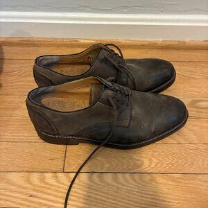 Men's Crown Vintage Brown Leather Derby Dress Shoe Size 9.5